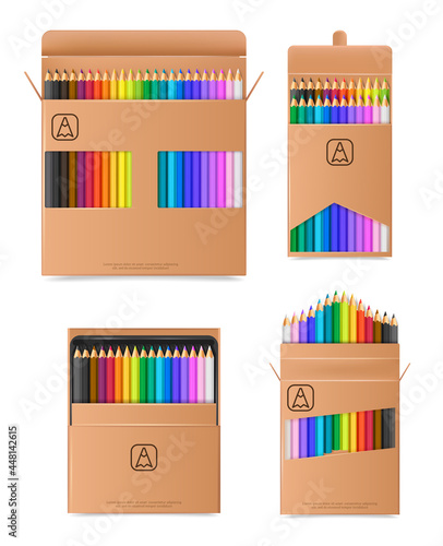 Colored Pencils Realistic Set