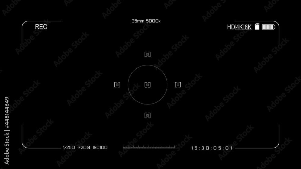 Camera frame viewfinder screen of video recorder digital display ...