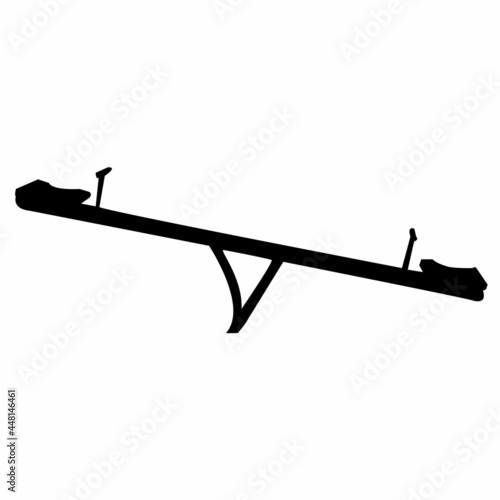 a seesaw silhouette vector