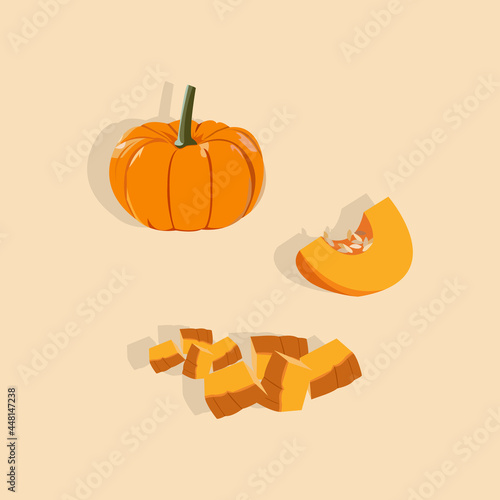 Slice of boiled pumpkin