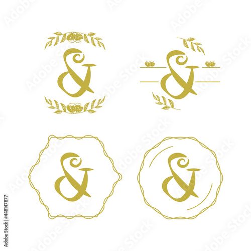 Wedding monograms set design vector isolated © Rizky