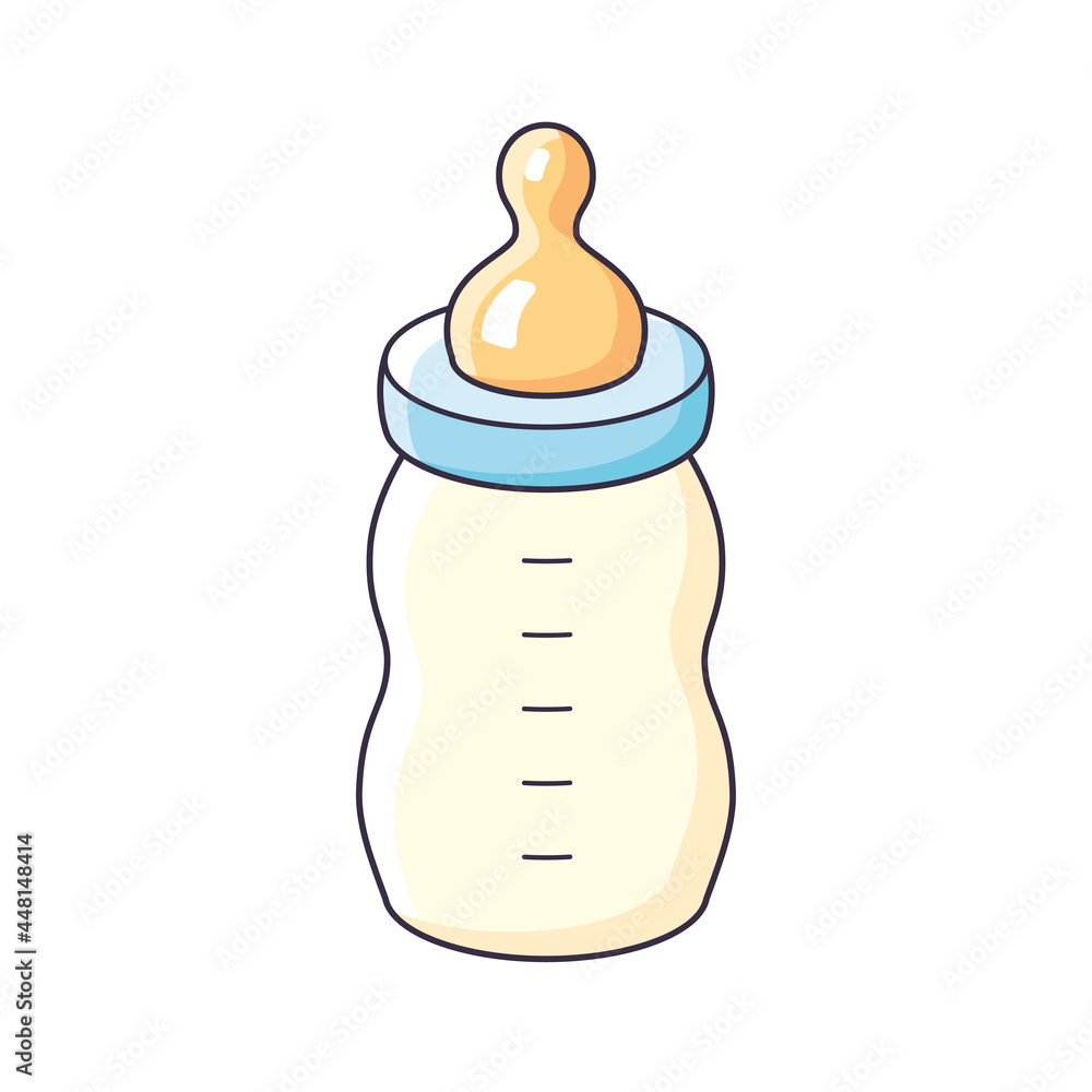 Baby milk bottle isolated vector Baby milk bottle isolated vector