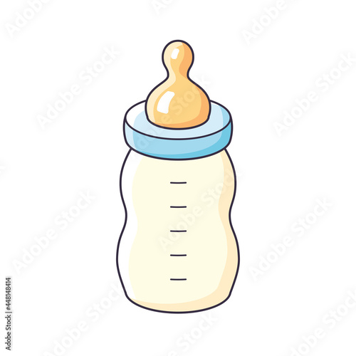 Baby milk bottle isolated vector