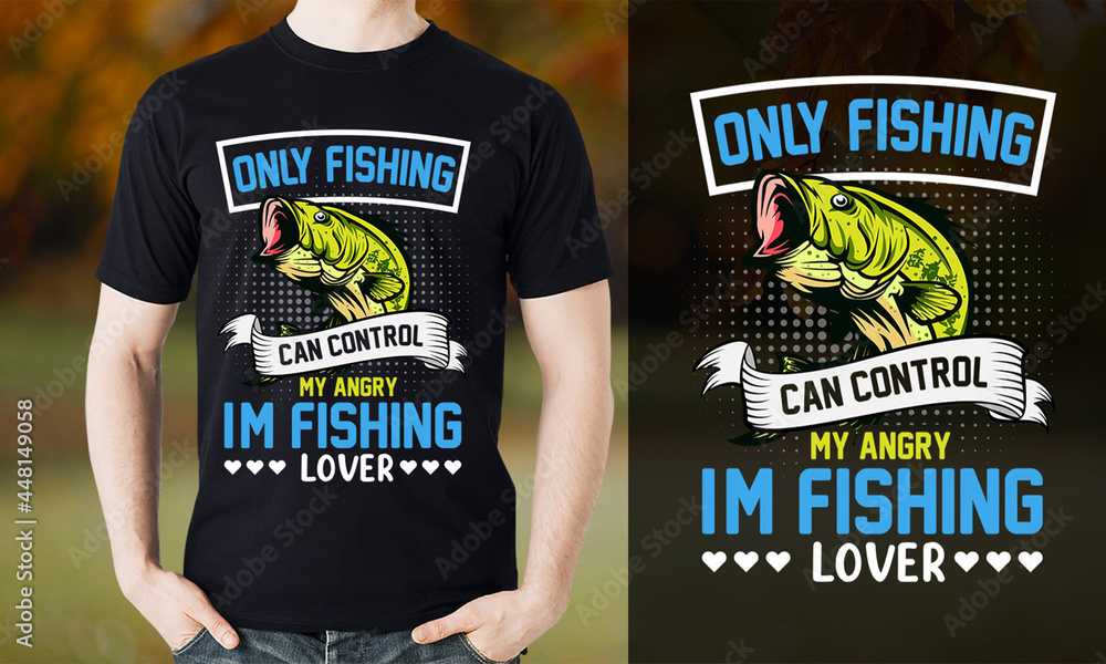 Fishing t-shirt design, Fishing best selling t-shirt design  Stock-Vektorgrafik | Adobe Stock