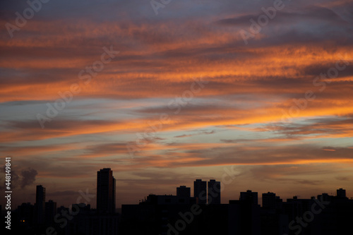 Recife  Pernambuco Brazil. July  24  2021. Sunset view in the Boa Vista neighborhood in Recife  Pernambuco  Brazil. 