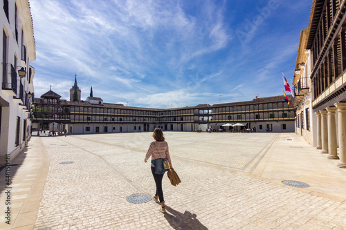 Main square of Tembleque town in Spain photo