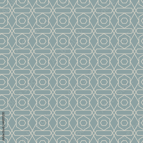 Geometrical vector seamless patterns on a gray background. Modern illustrations for wallpapers, flyers, covers, banners, minimalistic ornaments, backgrounds.