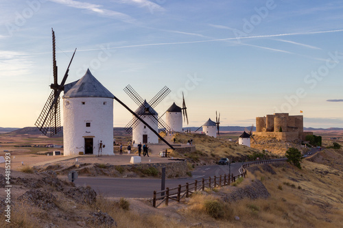 Sunset in the town of Consuegra in Toledo (Spain)