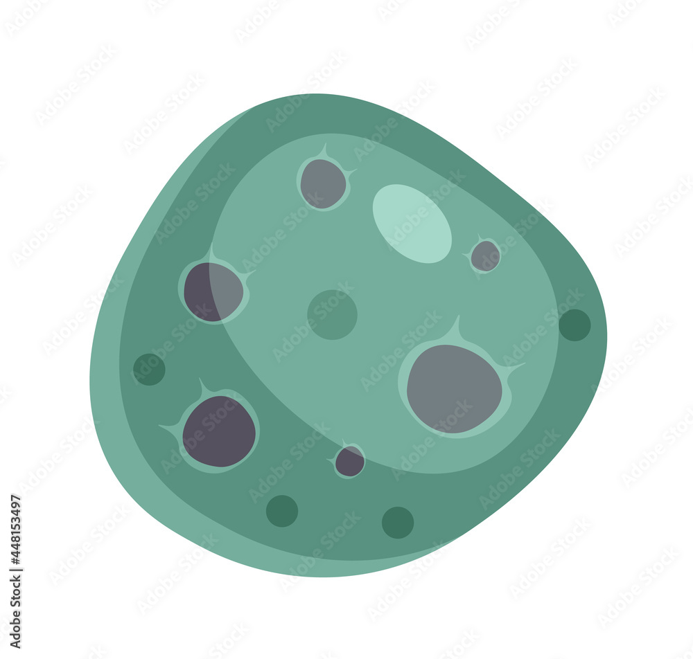 Cartoon space stone, asteroid or comet on white background Cartoon space stone, asteroid or comet on white background