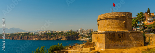 ANTALYA, TURKEY: Hidirlik Tower, Karaalioglu Park in the historic town of Antalya. photo