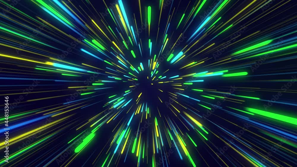 Colorful green yellow blue straight lines on a dark background. Abstract seamless looped animation of neon, lasers and lines. Abstract neon lines in space. Futuristic Sci Fi Lines. 3d animation Colorful green yellow blue straight lines on a dark background. Abstract seamless looped animation of neon, lasers and lines. Abstract neon lines in space. Futuristic Sci Fi Lines. 3d animation