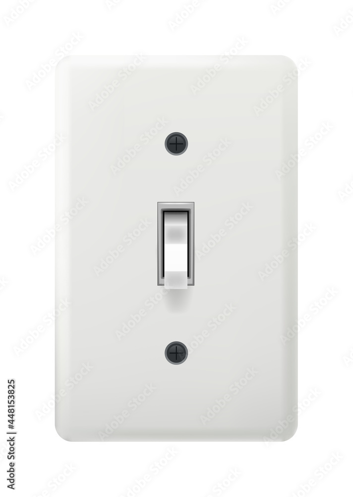 Light switch electrical point equipment isolated on white Light switch electrical point equipment isolated on white