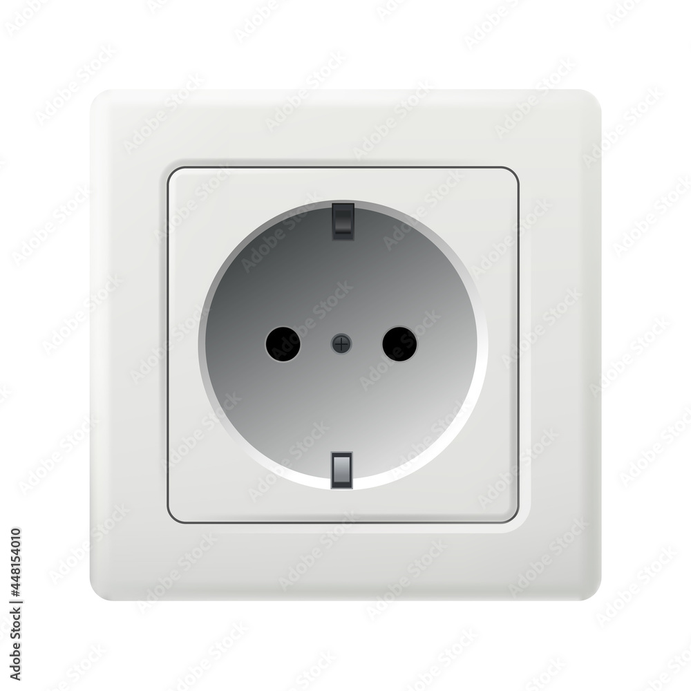 Socket power outlet for one plug equipment interior object Socket power outlet for one plug equipment interior object
