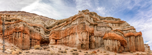 Cathedral like rock structures in the Red Rock Canyon State Park, California photo