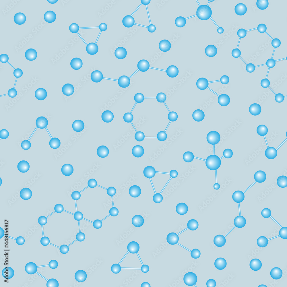 Seamless pattern with molecular structure abstract chemical background Seamless pattern with molecular structure abstract chemical background