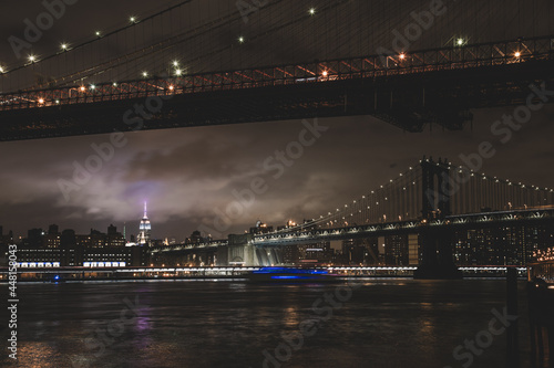 Manhattan bridge at dusk, New York City. © kasto