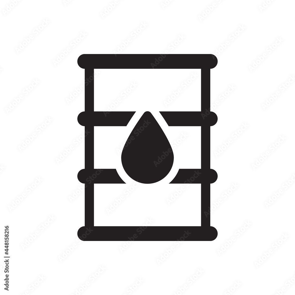 Barrel oil icon - petroleum drum icon