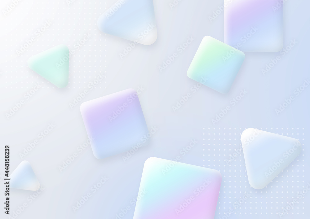 Geometric illustration with colorful figures. Geometric illustration with colorful figures.