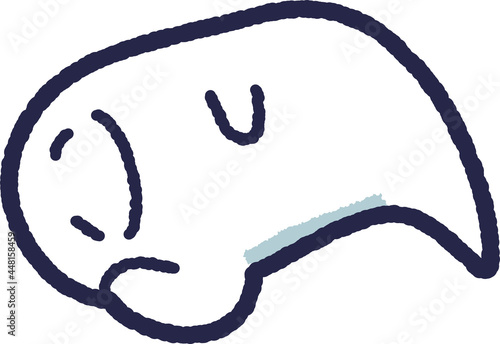 横になるおばけ