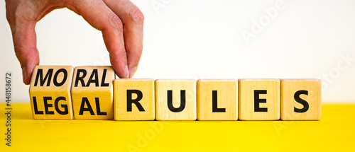 Tableau sur toile Legal or moral rules symbol