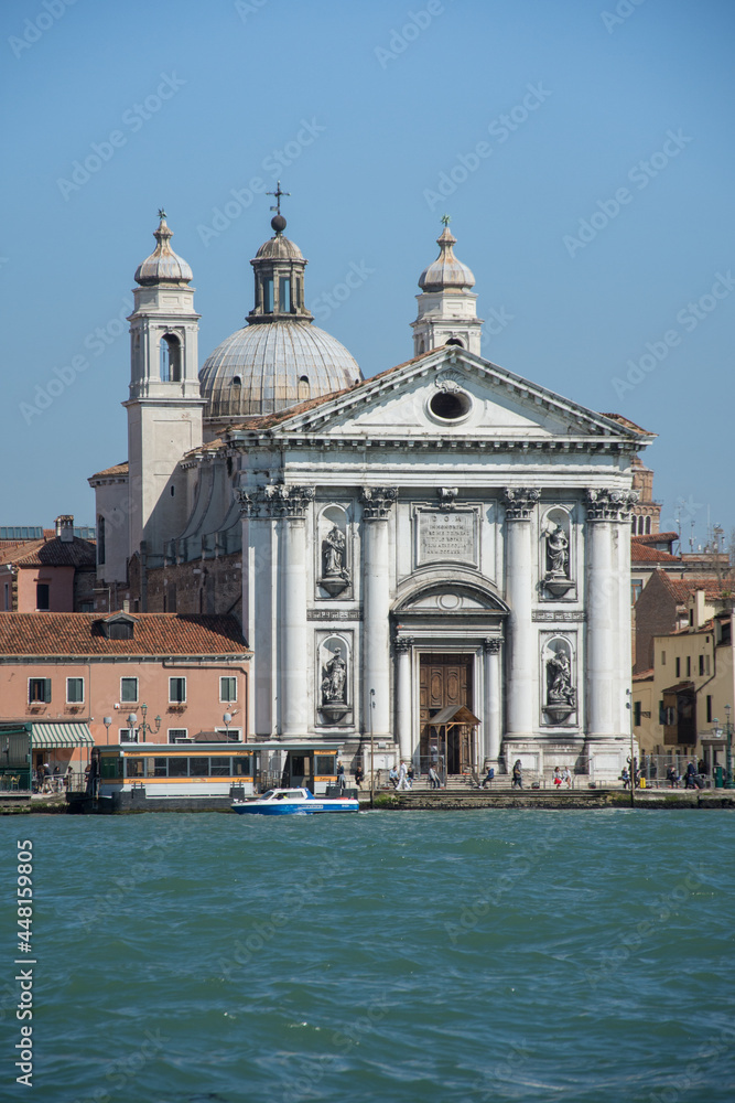 Basilica di Santa Maria della Salute,view from the boat, Venice, Italy,2019,Venice Dorsoduro quarter