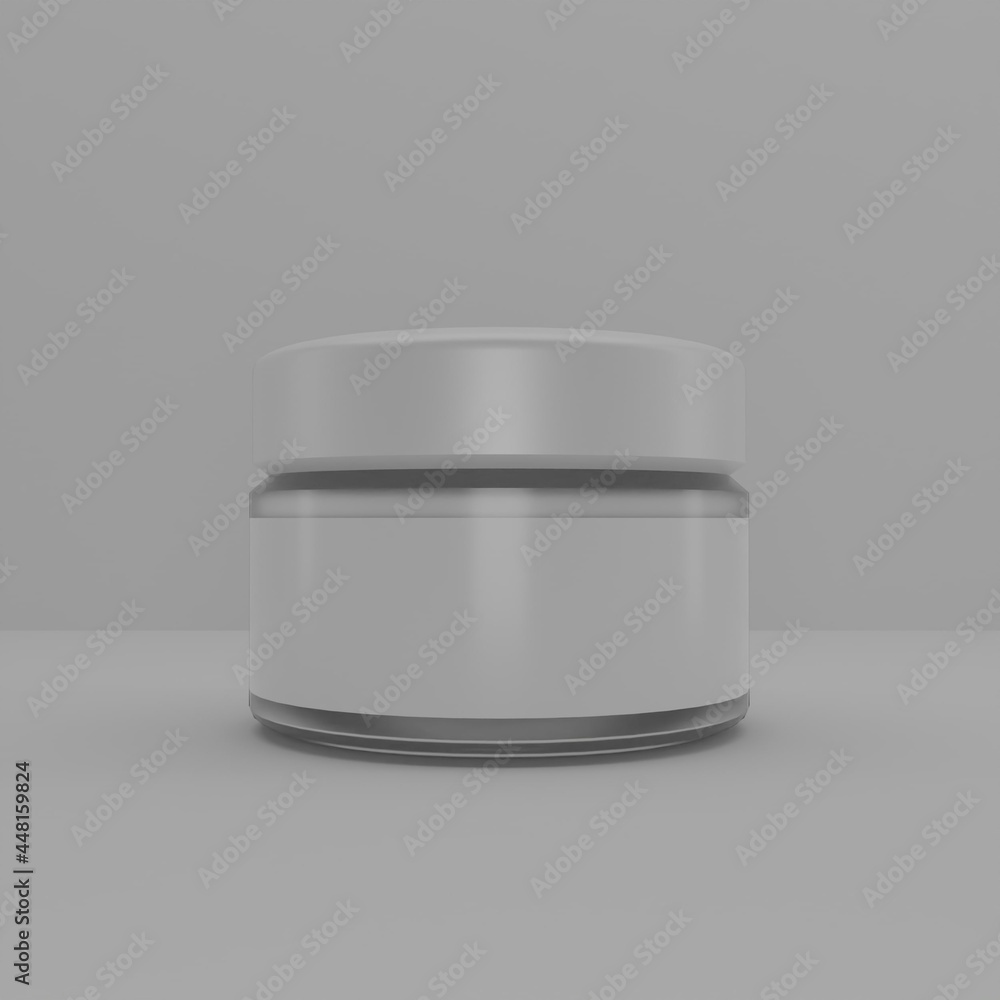cosmetic container with cream cosmetic container with cream
