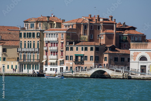 Venice, Italy: Venice overview, panoramic view from the boat, 2019,Grand Canale