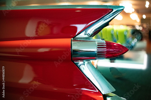 vintage tail fin, tail light