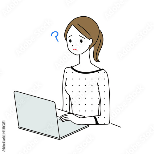 仕事で悩む女性