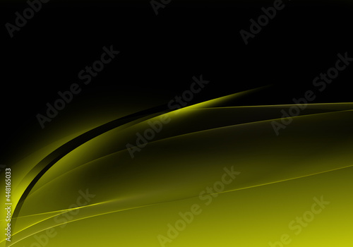 Abstract background waves. Black and absinthe yellow abstract background for wallpaper or business card photo
