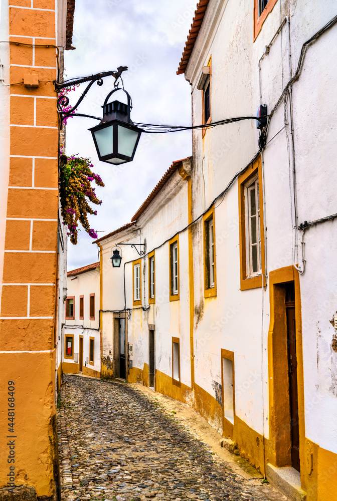 Architecture of the old town of Evora in Portugal