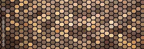 abstract brown background with hexagons