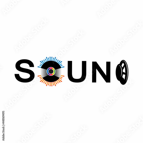 music sound wave logo icon vector, speaker and headset