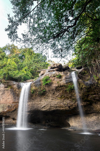 Haew Suwat waterfall at Khao Yai National Park Nakhon Ratchasima povince , Landscape Thailand