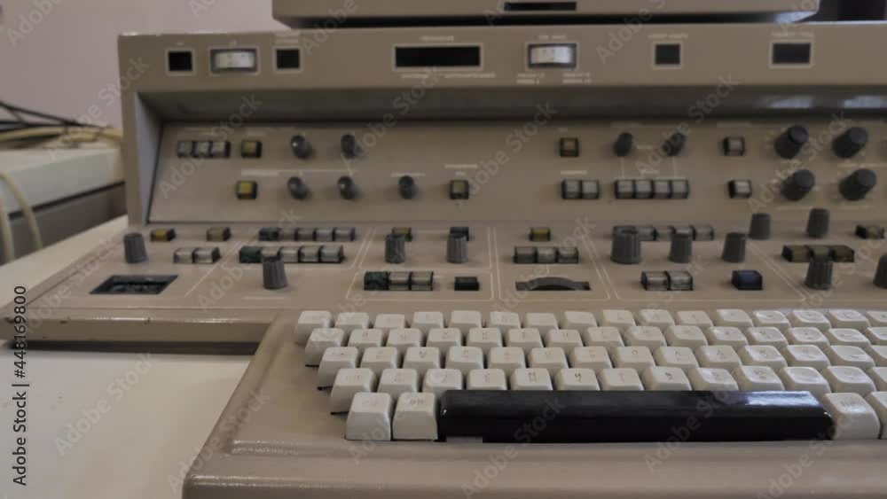 Old Fashioned Keyboard With Retro Control Panel On Background
Old Fashioned Keyboard With Retro Control Panel On Background