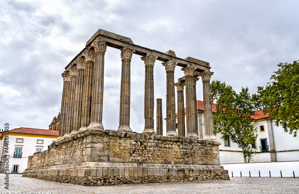 The Roman Temple of Evora in Portugal
