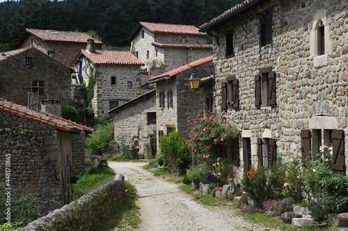 Fototapeta Naklejka Na Ścianę i Meble -  Medieval village, Chalencon, Auvergne, France