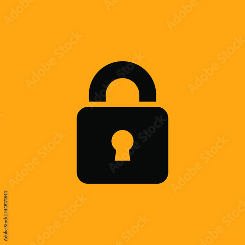 Lock icon. Lock icon vector. Lock icon vector illustration. lock icon flat and modern.