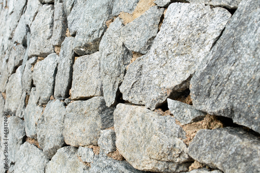 Fototapeta premium Nature stone on the ground at coast.