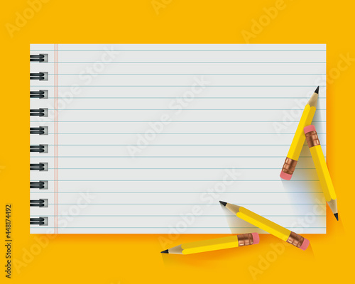 a note paper with yellow pencils
