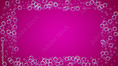 Soap foam. Detergent bath bubble and suds for bathtub. Shampoo.