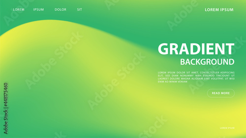 Abstract vibrant gradient background in green tones. for graphic colorful design, layout design template for brochure.