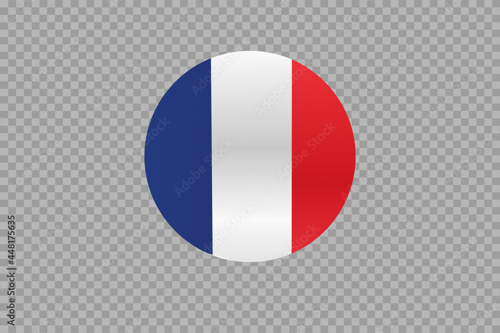 France flag in circle shape isolated on png or transparent background,Symbols  of France, template for banner,card,advertising ,promote,web design,  magazine, news paper,vector,top olympic gold winner Stock Vector | Adobe  Stock
