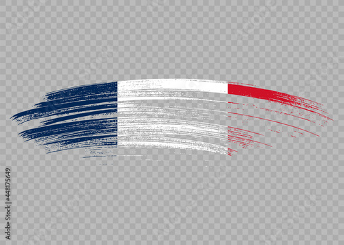 France flag with brush paint textured isolated  on png or transparent  background,Symbol of France, template for banner,card,advertising ,promote,web design,vector, top olympic gold winner