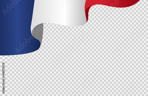 Waving flag of France isolated  on png or transparent  background,Symbol of France,template for banner,card,advertising ,promote, TV commercial,web, vector illustration top olympic gold winner