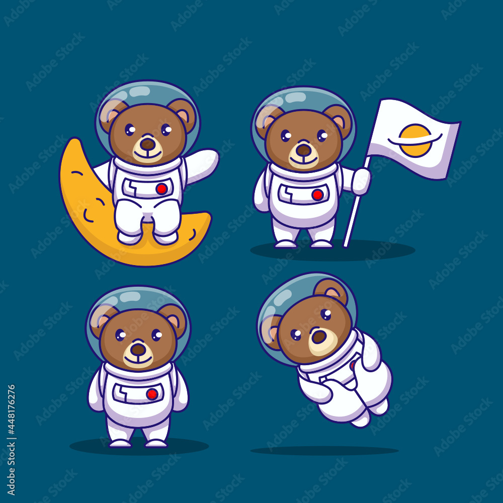 set of teddy bear with astronaut costume set of teddy bear with astronaut costume
