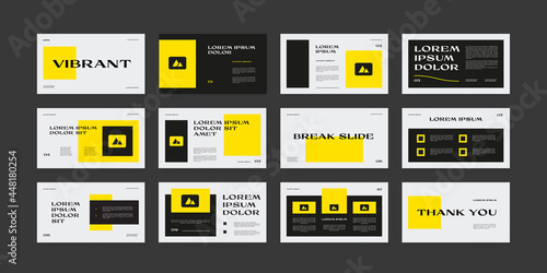 modern vibrant presentation slide layout design