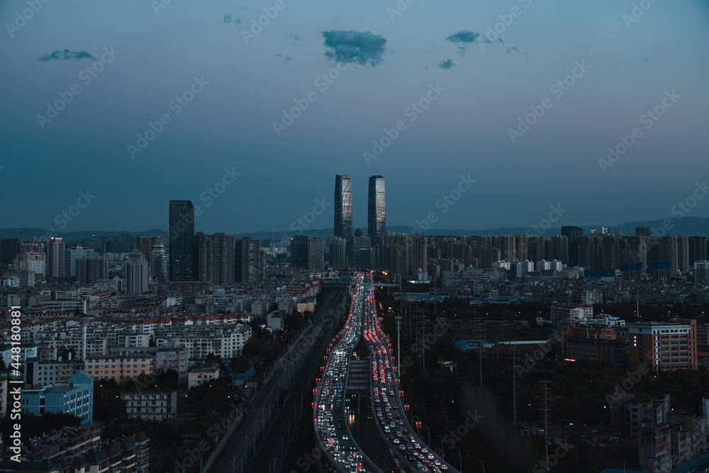 Obraz premium city skyview of kunming