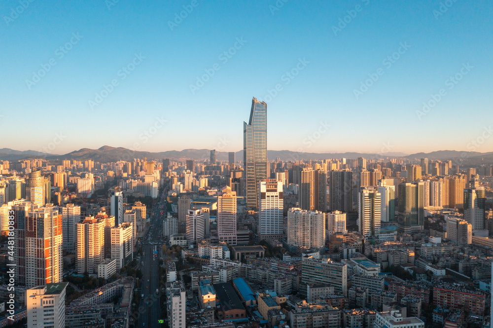 Fototapeta premium city skyview of kunming