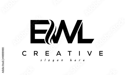 Letter EWL creative logo design vector	 photo